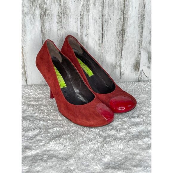 Materia Prima by Goffredo Fantini Red Suede Pumps Size 36 - Picture 2 of 10